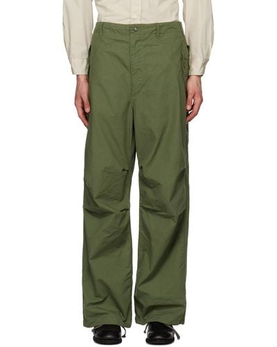 Engineered Garments Green Pleated Pants