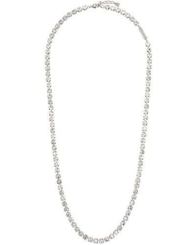 Givenchy Silver 4g Crystal Necklace - Black