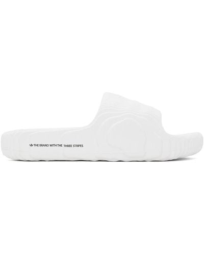 adidas Originals Sandales à enfiler adilette 22 blanches - Noir