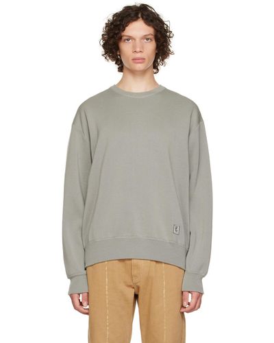 WOOYOUNGMI Leather Patch Sweater - Gray