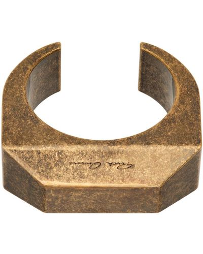 Rick Owens Bracelet manchette performa bronze - Marron