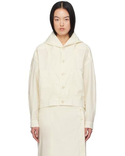 Lemaire Off- Hooded Bomber Jacket - Multicolor