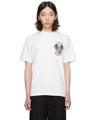 KENZO オフホワイト Paris Elephant Tシャツ