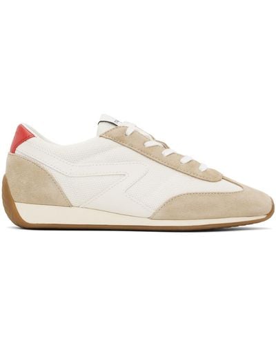 Rag & Bone Off-white & Beige Retro Runner Slim Sneakers - Black