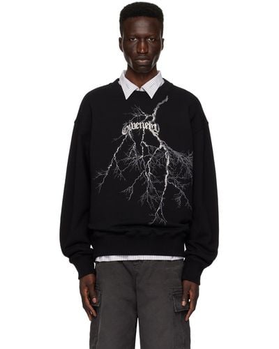 Givenchy Crystal-cut Sweatshirt - Black