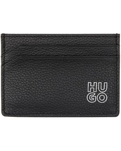 HUGO ロゴ カードケース - ブラック