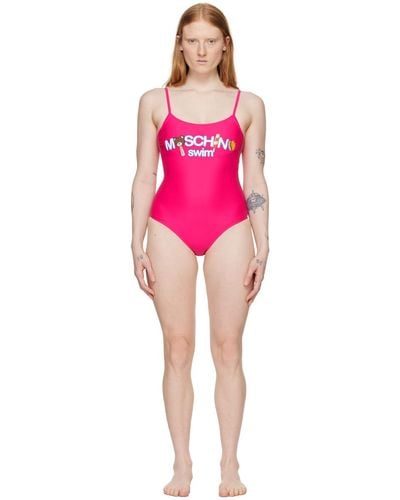 Moschino Printed One-piece Swimsuit - Red