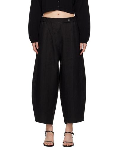 Cordera Curved Trousers - Black