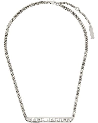 Marc Jacobs Silver 'the Monogram Chain' Necklace - White