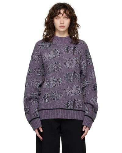 Adererror Kaplan Crewneck Sweater - Purple