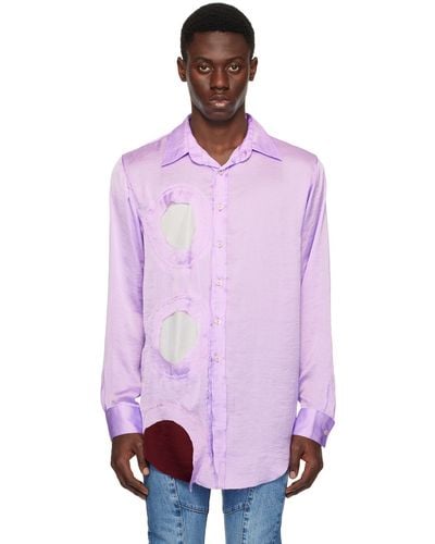 Edward Cuming Cutout Shirt - Purple