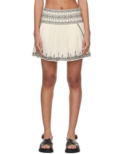 Isabel Marant Off-white Picadilia Miniskirt - Multicolour