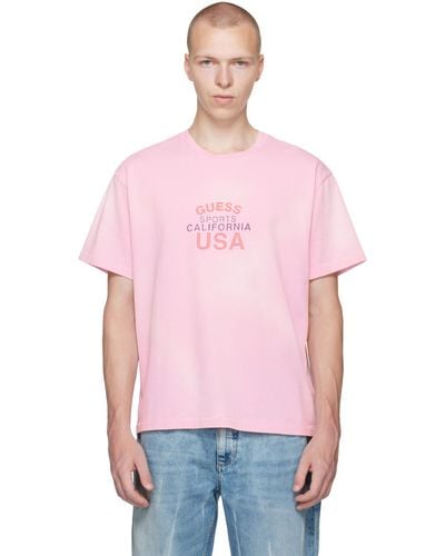 Guess USA フェード Tシャツ - ピンク