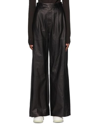 Amiri Bovine Leather Trousers - Black