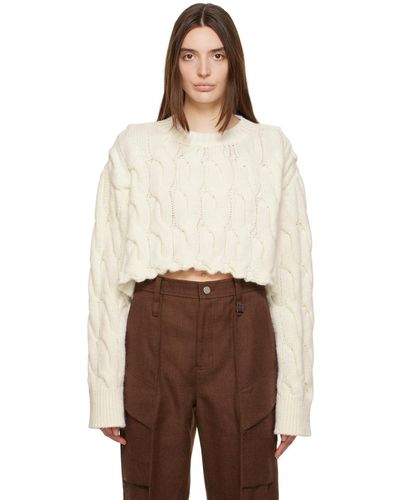Halfboy Off- Cropped Sweater - Natural