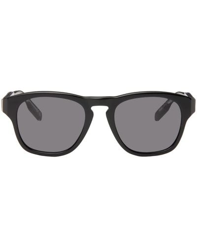 Zegna Black Acetate Sunglasses