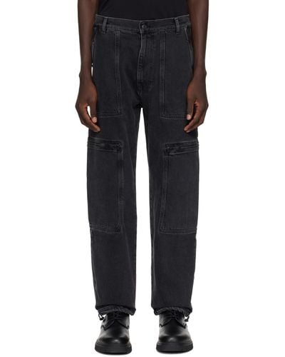 HUGO Grey Relaxed-fit Jeans - Black
