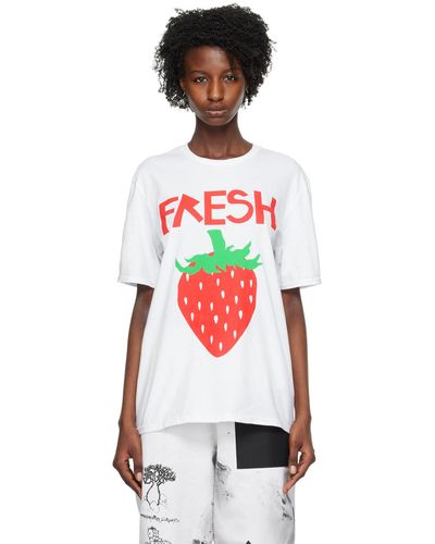 WESTFALL ホワイト Fresh Tシャツ - レッド