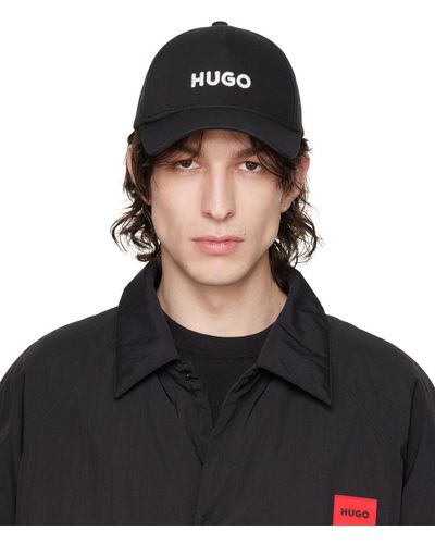 HUGO Black Embroidered Cap