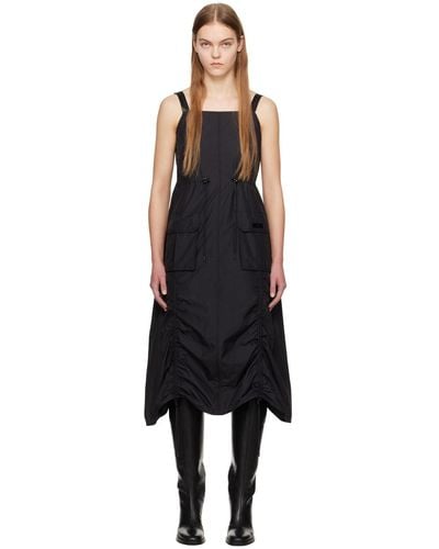 Juun.J Drawstring Midi Dress - Black