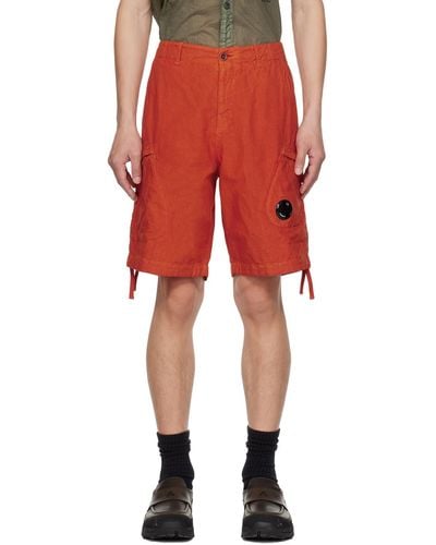 C.P. Company C.p. Company Orange Light Shorts - Red