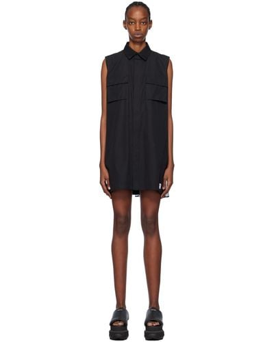 Sacai Black Thomas Mason Edition Minidress