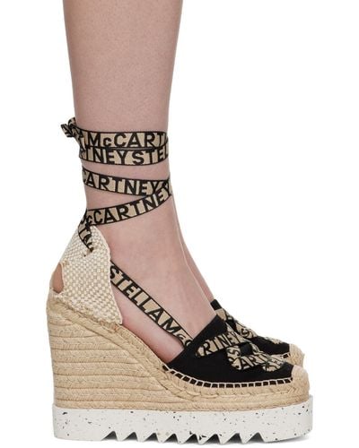 Stella McCartney Chaussures à talon compensé gaia noir et - Marron