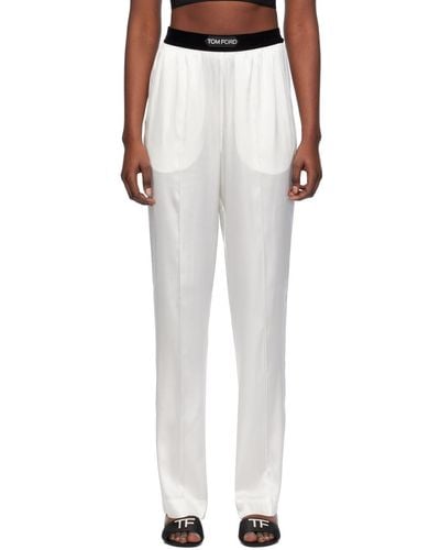 Tom Ford Relaxed-fit Lounge Trousers - White