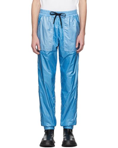 3 MONCLER GRENOBLE Pantalon de survêtement bleu en tissu antidéchirures