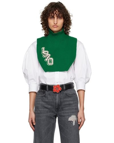 KENZO Green College Patch Stole