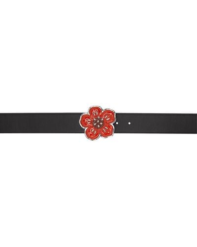 KENZO Paris Boke Flower Reversible Belt - Black