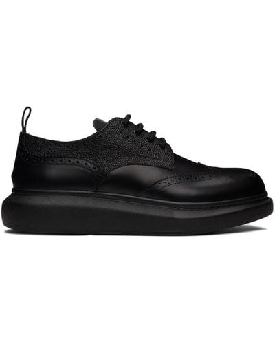 Alexander McQueen Black Hybrid Lace-up Brogues