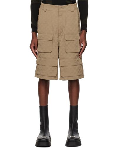 MISBHV Taupe Jordan Barrett Edition Embossed Shorts - Natural