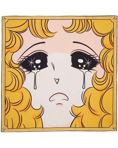 Pushbutton Ssense限定 マルチカラー Crying Girl スカーフ - メタリック