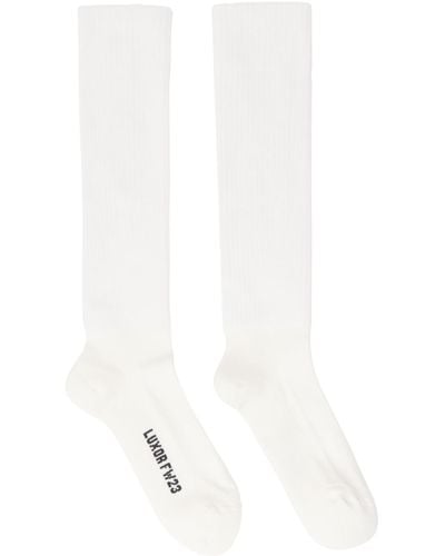Rick Owens Off-white Knee High Socks