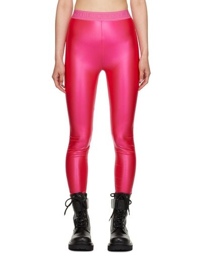 Versace Pink Elasticized leggings - Red