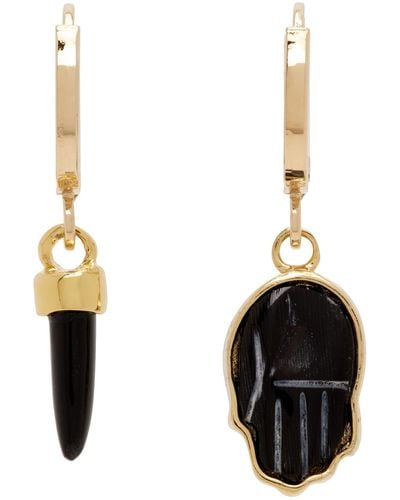 Isabel Marant Gold New It's All Right Earrings - Black