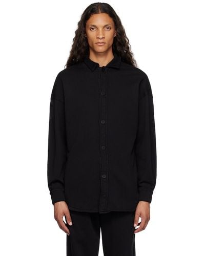 Les Tien Button Shirt - Black