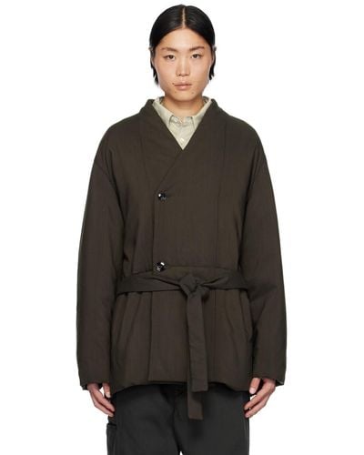 Lemaire Brown Wadded Jacket - Black