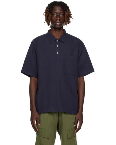 Universal Works Loose-fit Polo - Blue