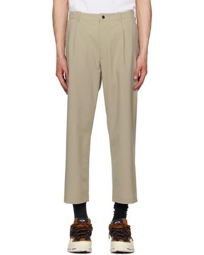 Goldwin Win One Tuck Trousers - Natural