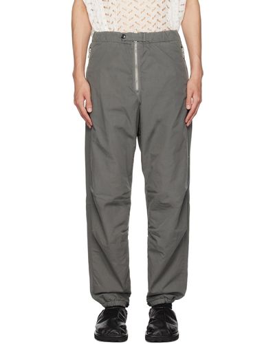 Dries Van Noten Grey Elasticized Trousers