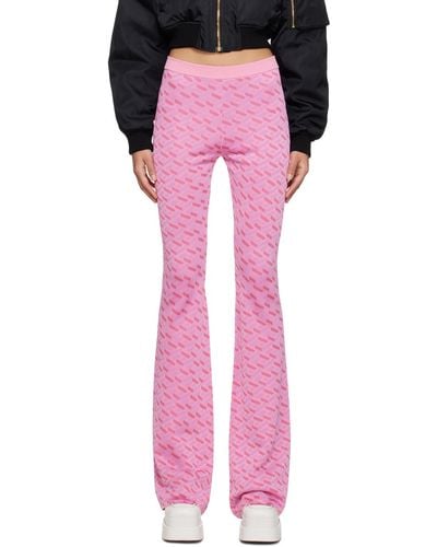 Versace Pink 'la Greca' Lounge Trousers