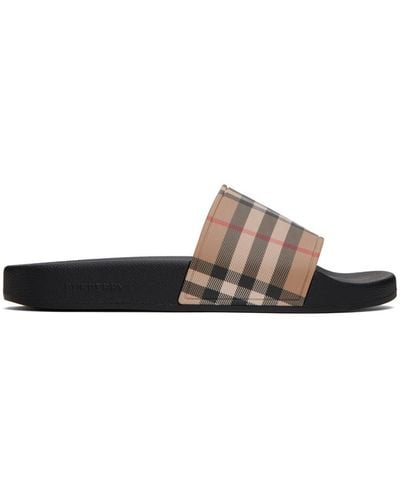 Women burberry shop slides