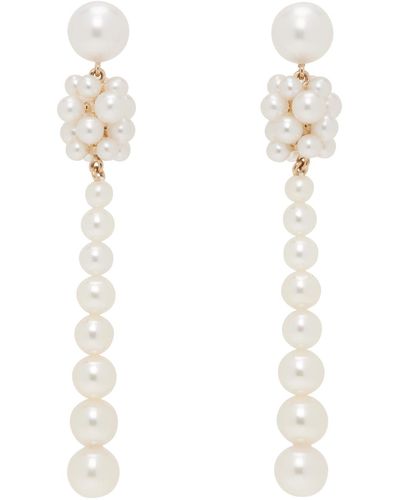Sophie Bille Brahe Colonna Perle Earrings - White