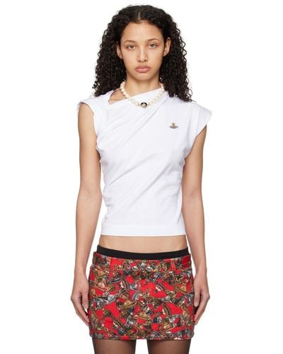 Vivienne Westwood White Hebo T-shirt - Red