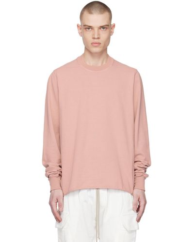 Rick Owens Pink Crewneck Sweatshirt