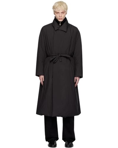 Amomento Belted Down Coat - Black
