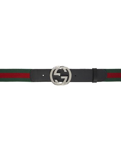 Gucci gg Interlock Webbing Belt - Green