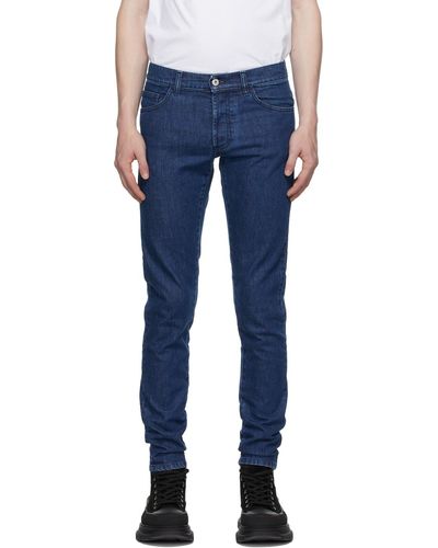 Marcelo Burlon Slim Cross Jeans - Blue